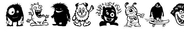 Happy Monsters font preview